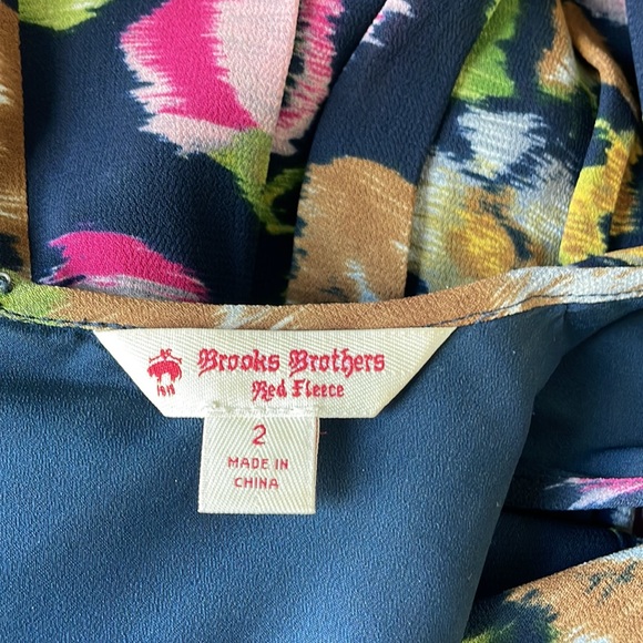 EUC Brooks Brothers / Red Fleece 💐Navy Floral Dress size 2 - Picture 6 of 9